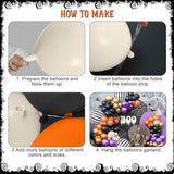 Halloween Balloon Arch Kit: Black, Gold, Purple & Orange - 125 Piece