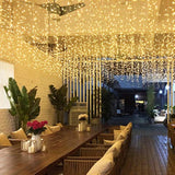 Led Window Curtain String Lights, Gyding Christmas Lcicle Lights 4M/13Ft 96 Led Starry Fairy String Lights Plug In 8 Mod