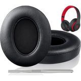 Beats Studio Replacement Earpads For Beats Studio 3 & 2 (B0500/ B0501) 2 Pieces Noise Isolation Comfortable Memory Foam Ear Cushions (Black)