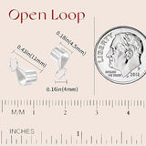 925 Sterling Silver Bails For Pendants Clasp With Open Loop,Jewelry Bails For Pendants Slider Connectors For Necklace Jewelry Making Made In Italy(5Pcs)