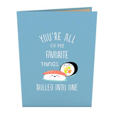 Everyday Pop-Up Card For Her, Him, Girls, Boys - 3D Love Greeting Cards - Favorite Things - 5" X 7" - Blank Note Card & Envelope Included
