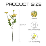 Artificial Daisy Flowers 6Pcs, Artificial Wildflowers Silk Flower Bouquets Faux Flowers For Vase Plastic Floral Table Centerpieces For Home Kitchen Garden Party Decor