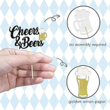 24 Pcs Glitter Cheers And Beers Cupcake Toppers Glitter Beer Mug Milk Bottle Cupcake Picks Decorations For Baby Shower Birthday Beer Themed Party Supplies (Cheers & Beers)