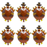 Thanksgiving Turkey Balloons 6Pcs Large Foil Balloons for Fall Harvest Party Decor