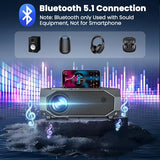 Projector With 5G Wifi And Bluetooth Native 1080P 4K Support, Outdoor Projector, Portable Home Theater Projector For Ios/Android/Tv Stick/Laptop/Hdmi/Usb