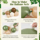 Safari Balloon Garland Kit 152pcs Jungle Theme Decor for Baby Showers & Birthday Parties