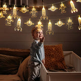 20 Led Children'S Room Led String Light Astronaut Spaceship Rocket Pendants Holiday Party Lights Wall Window Nursery Or