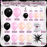 Halloween Balloon Arch Kit Black Pink Orange White Ghost Star Balloons Party Décor