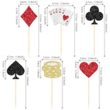 24 Pcs Casino Poker Theme Cupcake Toppers Glitter Poker Game Chips Player Las Vegas Casino Cupcake Picks For Las Vegas Casino Night Poker Theme Birthday Party Cake Decorations Supplies