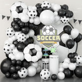 94pcs Soccer Balloon Arch Kit – Black & White Balloons for Football Party Decor