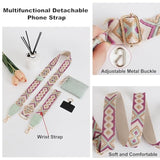 Clip And Go Crossbody Phone Strap With Wallet, Adjustable Zippered Pouch For All Phones, Khaki