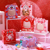48 Pcs Valentine‘S Day Bakery Treat Boxes With Pvc Window Monster Valentines Cookie Cupcake Boxes For Wedding Sweet Day School Classroom Prize Party Favors Supplies