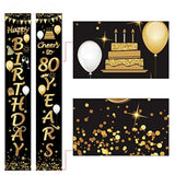 2 Pieces 80Th Birthday Party Decorations Cheers To 80 Years Banner 80T