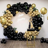102-Pack Black Latex Balloons in 5-18 Inch for Party Arch and Decorations