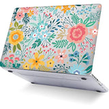 Hard Case Compatible With Macbook Pro 15 Inch 2019 2018 2017 2016 Release A1707 A1990, Plastic Hardshell Cover & Laptop Sleeve Bag & Keyboard Skin For Mac Pro 15 Touch Bar, Colourful Flowers
