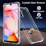 Samsung Galaxy A17 5G Clear Phone Case with Tempered Glass Screen Protector, Soft Flexible TPU Slim Fit Shockproof Phone Cover for Women Men Girls Boys