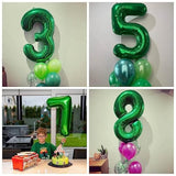 Number 40 Dark Green Balloons 40 Inch Giant Green 40 Numer Foil Helium Balloons For 40Th Dark Green Birthday Party Supplies 40Th Anniversary Events Decorations
