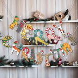 Cats Merry Christmas Garland - Festive Cat-Themed Christmas Decoration For Cat Lovers - Funny Cats Christmas Party Banner Decoration