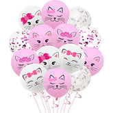 42pcs Cat Balloons 12" Kitty Theme Birthday Party Decorations for Kids