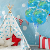 Globe Balloons Large Planet Foil Balloon for Earth Beach Ball Birthday Earth Day Travel Adventure Themed Inflatable Party Decorations Supplies