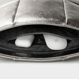 Puffy Laptop Sleeve 13 Inch 14 Inch,Puffer Laptop Carrying Case With Crossbody Strap, Pillow Case Compatible With Macbook Air M4 2025 M3 M2 M1, Macbook Pro M4 Pro/Max, Pu Leather Cover