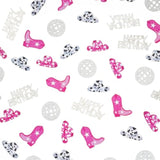 Cowgirl Disco Birthday Confetti Party Decorations, Glitter Disco Ball And Pink Cowgirl Boot Hat Confetti For Birthday Table Decor?100Pcs?