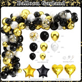 Retirement Party Decorations, 109Pcs Black Gold Happy Retirement Decorations For Men Women, The Legend Has Retired Backdrop Sash Banner Tablecloth Pompoms Centerpiece Hanging Swirls Balloons