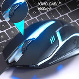 Long Usb A Mouse - 15Ft Wired Mouse For Windows, Mac, Laptop, Notebook, Chromebook - Righty Or Lefty Use