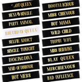 18 Pcs Birthday Queen Sashes Set For Women Black White Gold Happy Birthday Sash For Queen Party Favors
