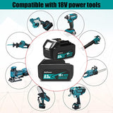 2 Pack Bl1860B 6.5Ah 18 Volt Lithium Ion Battery For Makita 18V Battery 6.0Ah 5.0Ah 4.0Ah 3.0Ah 2.0Ah Bl1850B Bl1840B Bl1830B Bl1820B Compatible With Makita 18V Lxt Battery