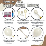 Brown White Balloon Arch Kit with Beige Gold Balloons for Baby Shower Party