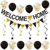 Welcome Home Decor with Banner, Garland, Balloons and Swirls for Homecoming