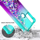 Case For At&T Radiant Max 5G, Cricket Dream 5G/At&T Fusion 5G/Innovate 5G With Tempered Glass Screen Protector, Sparkle Glitter Liquid Cute Case (Aqua/Purple)