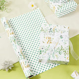 Sage Green Wrapping Paper Roll - 1 Roll 17”X 33 Ft Baby Shower Wrapping Paper Green Flower Floral Gift Packing Supply Wedding Bridal Shower Wrap Decor Favor For Baby Girls Birthday Festival Party