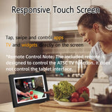 10 Inch 5-In-1 Small Smart Tv With Atsc Tuner & Touch Screen, Kitchen Tv With Smart Home Control Panel, Video Call, Calendar & Photo Frame Functions, Portable Mini For Bedroom, Rv, Camper