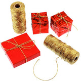2 Rolls Christmas Twine Metallic Bakers Twine 220 Yards Christmas Deco