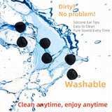 3 Pairs Premium Ear Tips For Powerbeats Pro Earbuds In Ear Tips, Silicone Washable Noise Reducing Secure Fit For Beats Powerbeats Pro, Fit In Case, Buds Tips Black, Large