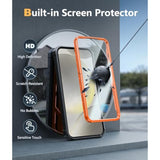 For Samsung Galaxy S24-Plus Case: Military Grade Phone Case With Kickstand | Built-In Screen Protector Protective Rugged Shockproof Durable Drop Proof Phone Cover For Galaxy S24 Plus 5G Orange