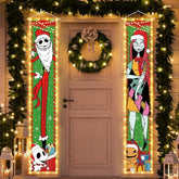 Jack Sally Lighted Banners Porch Signs Christmas Decor Christmas Nightmare Banner Christmas Decorations Before Outdoor Party Indoor Wall Home