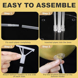 10 Sets Balloon Stand Kit, Balloon Sticks Holder With Base Birthday Wedding Graduation Party Decortaions Table Centerpieces Balloon Arch Kit