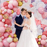 Pink & Gold Balloon Arch Kit – 159pcs for Weddings, Birthdays, Baby Showers and More