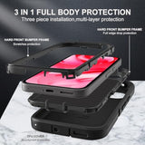 For Google Pixel 9A Case, Military Grade 3 In 1 Heavy Duty Shockproof/Drop Proof/Dust Proof Case With 2Pcs Tempered Glass Screen Protector & 1Pcs Camera Lens Protector (Black/Black)