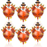 Thanksgiving Party Decorations 6Pcs 32Inch Large Turkey Mylar Balloons for Fall Party Decor