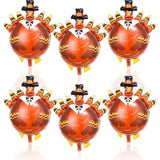 Thanksgiving Party Decorations 6Pcs 32Inch Large Turkey Mylar Balloons for Fall Party Decor