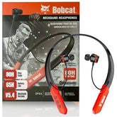 Bobcat Neckband Bluetooth Headphones - Earphones With Microphone, 80H Battery, Fast Charging - Ipx4 Sweatproof Sports Headphones For Running, Jobsite, Gym, And Workout