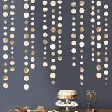 Champagne Gold Dot Garland – Boho Hanging Party Décor for Events