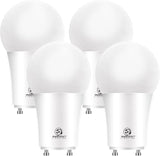 GU24 LED Light Bulbs 4 Pack A19 100W Equivalent 5000K Daylight 1400 Lumens High Output ETL Listed