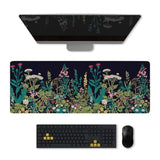 Long Gaming Mouse Pad 31.5 X 11.8 Inches, Extended Anime Mousepad, Large Desk Mat With Non-Slip Base, Full Keyboard Mat With Stitched Edges For Gaming And Office (Weeds Flowers)