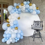 140pcs Blue & White Balloon Arch Kit for Baby Shower, Birthday  Event Decorations