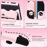 Protective Case Set Compatible with switch 2, PC Back Plate with Silicone Joysticks Covers, Includes 2 Thumb Grips, Waterproof Protection -